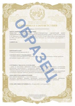Образец Сертификат СТО 01.064.00220722.2-2020 Выселки Сертификат СТО 01.064.00220722.2-2020 